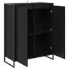 vidaXL Shoe Cabinet Black Oak 79 x 36 x 100 cm Engineered Wood