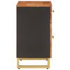 vidaXL Bedside Cabinet Brown and Black 50x33x60 cm Solid Wood Mango