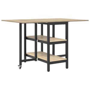 vidaXL Dinning Table 122 x 80 x 76.5 cm Engineered Wood Sonoma Oak