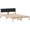 vidaXL Bed frame Brown and black 140 x 200 cm Solid pine wood