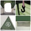 vidaXL Cabin Tent with Roof Green and White 320 x 320 x 203 cm