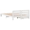 vidaXL Bed Frame without Mattress White 135x190 cm Double Solid Wood Pine