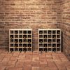 vidaXL Wine Rack 2 pcs Natural 56 x 25 x 56 cm Solid Pine Wood