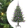 vidaXL Artificial Pre-lit Christmas Tree with Ball Set Green 120 cm