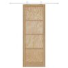 vidaXL Sliding Door Brown 83 x 232 cm Solid Pine Wood