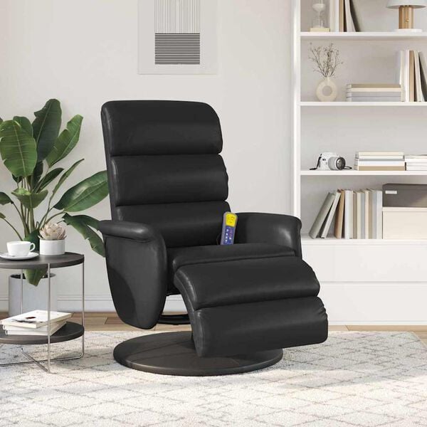vidaXL Massage Recliner Chair Black 71 x 98 x 106 cm Faux Leather