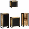 vidaXL Bathroom Furniture Set with Shelf 4 pcs Brown Solid Mango Wood