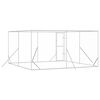 vidaXL Outdoor Dog Kennel Silver 4x4x2 m Galvanised Steel