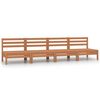 vidaXL Garden Middle Sofas 4 pcs Honey Brown Solid Pinewood