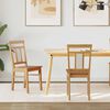 vidaXL Dining Chair 2 pcs Natural Solid Rubber Wood