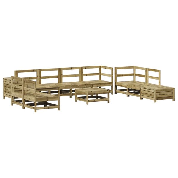 vidaXL 11 Piece Garden Sofa Set Impregnated Wood Pine