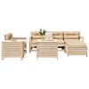 vidaXL 7 Piece Garden Sofa Set Solid Wood Pine