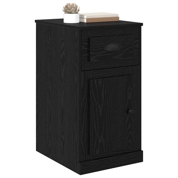 vidaXL Side Cabinet Black Oak 40 x 50 x 75 cm Engineered Wood