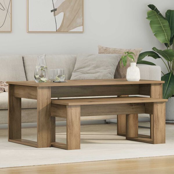 vidaXL Coffee Table Set 2 pcs Artisan Oak Engineered Wood
