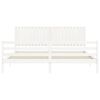 vidaXL Bed Frame without Mattress White 200x200 cm Solid Wood