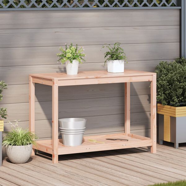vidaXL Potting Table with Shelf 108x50x75 cm Solid Wood Douglas