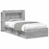 vidaXL Bed Frame with Storage Grey Sonoma 100 x 200 cm Engineered Wood