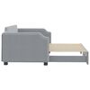 vidaXL Daybed with Trundle without Mattress Light Grey 90x190 cm Single