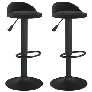 vidaXL Bar Stools 2 pcs Black Velvet
