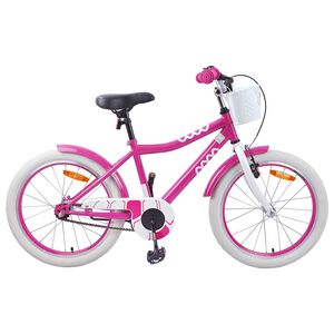 vidaXL Kids Bike 18 Inches for 5-7 Years Old Pink