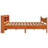 vidaXL Bed Frame with Headboard Wax Brown 200x200 cm Solid Wood Pine