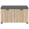 vidaXL Hall Bench with Cushion with Storage Sonoma Oak 80 x 46 x 46 cm