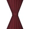 2 pcs Bordeaux Energy-saving Blackout Curtains Double Layer 140x245cm