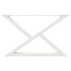 vidaXL Coffee Table Legs 2 pcs White 70x(42-43.3) cm Steel
