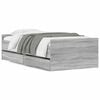 vidaXL Bed Frame with Drawers without Mattress Grey Sonoma 100x200 cm
