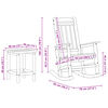vidaXL Garden Rocking Chair 3 pcs White 38 x 38 x 46cm Plastic