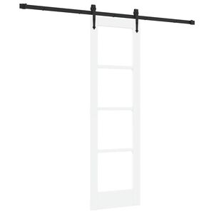 vidaXL Sliding Door ORKDAL 61 x 198.5 cm Solid Pine Wood and Glass