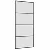 vidaXL Sliding Door with Hardware Set Black 90x205 cm ESG Glass