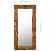 vidaXL Wall Mirror Solid Reclaimed Wood 60x120 cm