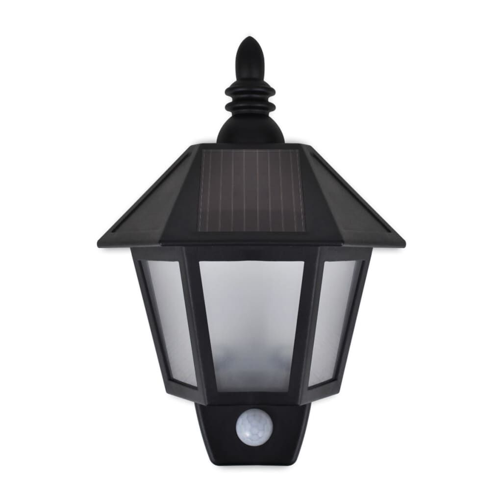 DE and NL Only vidaXL Untranslated 400582 Brennenstuhl Solar LED Security Light Wall Lamp with Motion Detector Black IP44 