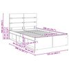 vidaXL Bed Frame with Headboard Sonoma 120 x 200 cm Solid Pine Wood