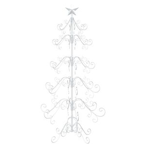 vidaXL Metal Christmas Tree KUOPIO 150 cm steel White