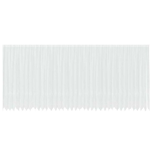 vidaXL Lace Curtain with Curtains Floral White 200 x 900 cm Polyester