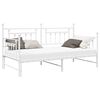 vidaXL Daybed Frame Extendable Manual White 107 x 203 cm Steel