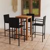 vidaXL 5 Piece Garden Bar Set Black