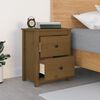 vidaXL Bedside Cabinet Honey Brown 50x35x61.5 cm Solid Wood Pine