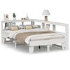 vidaXL Bookcase Bed without Mattress White 135x190cm Double Solid Wood Pine