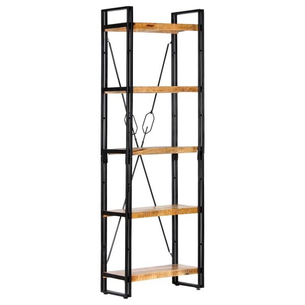 vidaXL 5-Tier Bookcase 60x30x180 cm Solid Mango Wood
