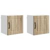 vidaXL Wall Cabinet PORTO 2 pcs Sonoma Oak 40 x 31 x 40 cm