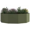 vidaXL Planter Olive Green 120 x 120 x 35 cm Steel