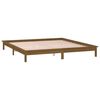 vidaXL LED Bed Frame without Mattress Honey Brown 160x200 cm Solid Wood