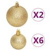 vidaXL 108 Piece Christmas Bauble Set Gold and Red