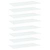 vidaXL Bookshelf Boards 8 pcs White 80x20x1,5 cm Engineered Wood