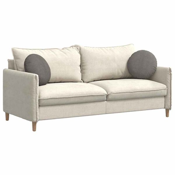 vidaXL Seat Cushions 2 pcs Light Grey &Oslash; 40 cm Corduroy Fabric