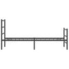 vidaXL Metal Bed Frame without Mattress with Footboard Black 75x190cm