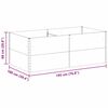 vidaXL Garden Raised Bed 195 x 100 x 68 cm Galvanised Steel